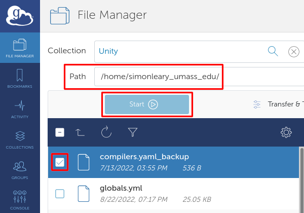 Configure Globus Transfer